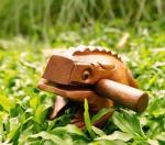 4" Wooden Frog Guiro Rasp - Fun Music Maker