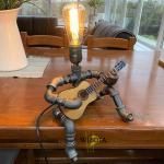 Steampunk Guitar Lamp - Perfect Gift for Musicians