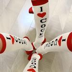 I Love Cocktails Funny Knee-High Party Socks