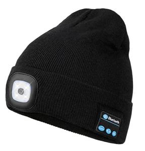 Bluetooth Beanie Hat with Light and Headphones