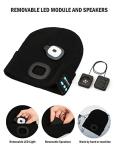 Bluetooth Beanie Hat with Light and Headphones