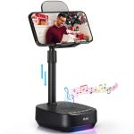 Adjustable Phone Stand with Bluetooth Speaker and LED Light