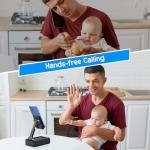 TechGlow Foldable Phone Stand with Bluetooth Speaker