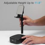 Adjustable Phone Stand with Bluetooth Speaker and LED Light