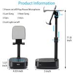 Adjustable Phone Stand with Bluetooth Speaker and LED Light