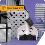 Mustache Mini Dustpan and Brush Set
