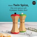 Apple-Shaped Salt and Pepper Grinder Set