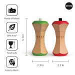 Apple-Shaped Salt and Pepper Grinder Set