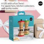 Apple-Shaped Salt and Pepper Grinder Set