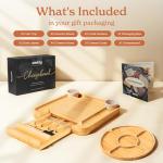 SMIRLY Large Bamboo Charcuterie Cheese Board Set