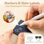 SMIRLY Large Bamboo Charcuterie Cheese Board Set