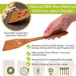 5-Piece Smiley Wooden Cooking Spoon Set