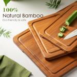 Bamboo Cutting Boards with Wood Storage Stand