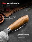 Japanese Damascus Chef Knife with Wooden Handle