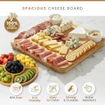 Bamboo Charcuterie Board Set with Accessories Drawer
