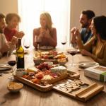Bamboo Charcuterie Board Set with Accessories Drawer