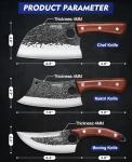 Hand Forged Butcher Knife Set - 3 Pieces