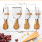 Bamboo Charcuterie Board Set with Accessories Drawer