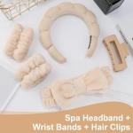 Cute Spa Headband and Wristband Set for Girls