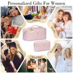 Personalized Initial Makeup Organizer Bag Set
