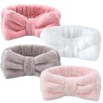 4 Pack Spa Headbands for Face Washing & Makeup