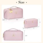 Personalized Initial Makeup Organizer Bag Set