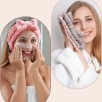 4 Pack Spa Headbands for Face Washing & Makeup