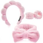 Trendy Spa Headband and Wristband Set for Women