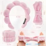 Trendy Spa Headband and Wristband Set for Women