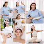 Trendy Spa Headband and Wristband Set for Women