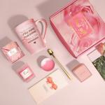 Unique Pink Self-Care Spa Gift Basket for Her