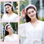 Trendy Spa Headband and Wristband Set for Women