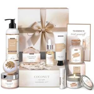 Coconut Spa Gift Basket for Women - 12 Pieces