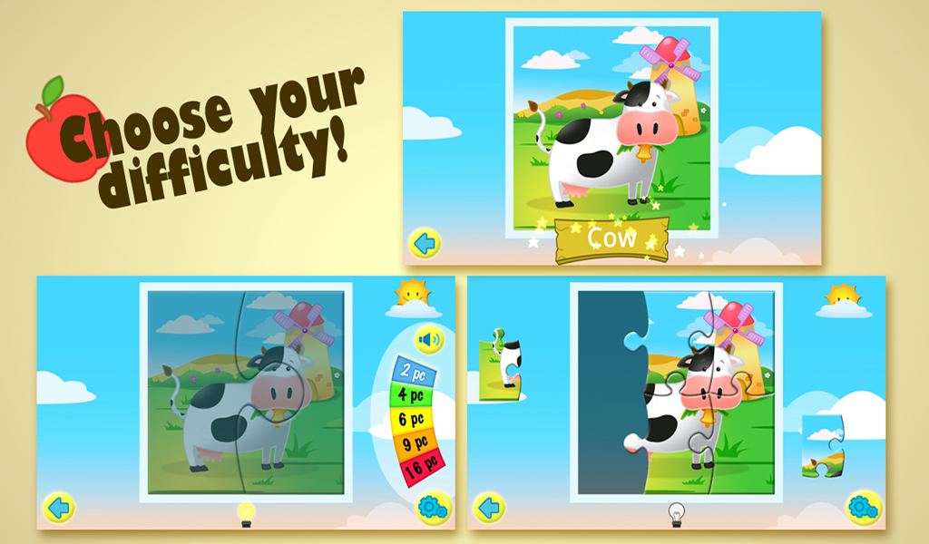 Farm Jigsaw Puzzles - Fun Learning for Kids