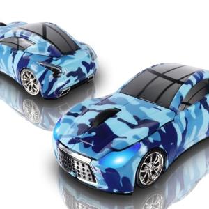 Cute Wireless Car Mouse with LED Headlights
