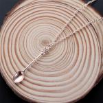 Delicate Crown Tea Spoon Charm Necklace
