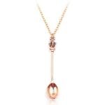 Delicate Crown Tea Spoon Charm Necklace