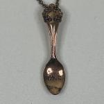 Love Pendant Necklace with Tiny Spoon Charm