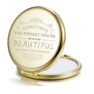 You're Beautiful Daily Affirmation Compact Mirror