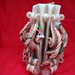 Beautifully Carved 7" Christmas Candle Gift