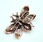 Orange Rhinestone Bee Brooch - Unique Holiday Gift