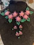 3D Flower Bead Necklace and Bracelet Set