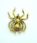 Red Rhinestone Spider Brooch for Halloween Fun