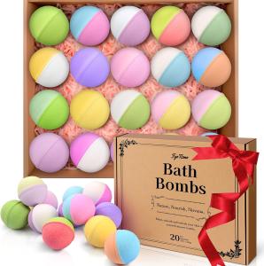20-Piece Natural Spa Bath Bomb Gift Set