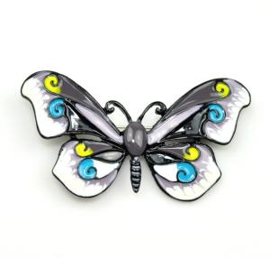 Charming Black and White Butterfly Brooch for Women
