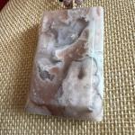 Blossom Agate Pendant Necklace - Unique Healing Gift