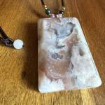 Blossom Agate Pendant Necklace - Unique Healing Gift