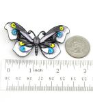 Charming Black and White Butterfly Brooch for Women