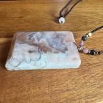 Blossom Agate Pendant Necklace - Unique Healing Gift