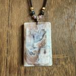 Blossom Agate Pendant Necklace - Unique Healing Gift